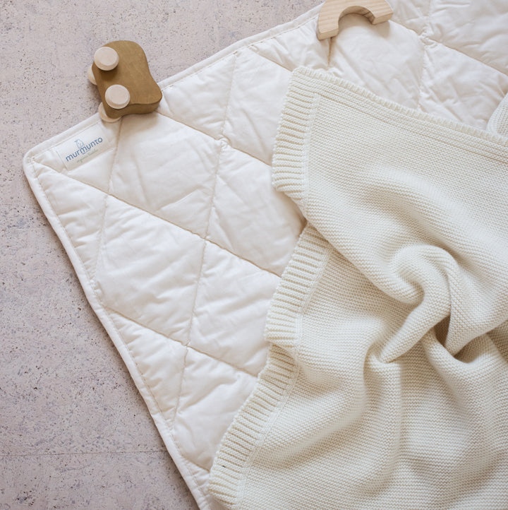 Bio-Schurwolle Baby-Strickdecke - murmunto